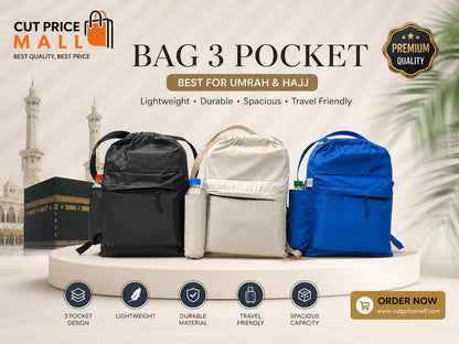 Shoulder Straps Storage Carry Bag | Parachute Fabric Travel Bag | Best for Umrah & Hajj