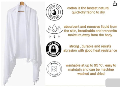 Men's Full Size Terry Cotton Towel Ihram  Hajj & Umrah Ahram